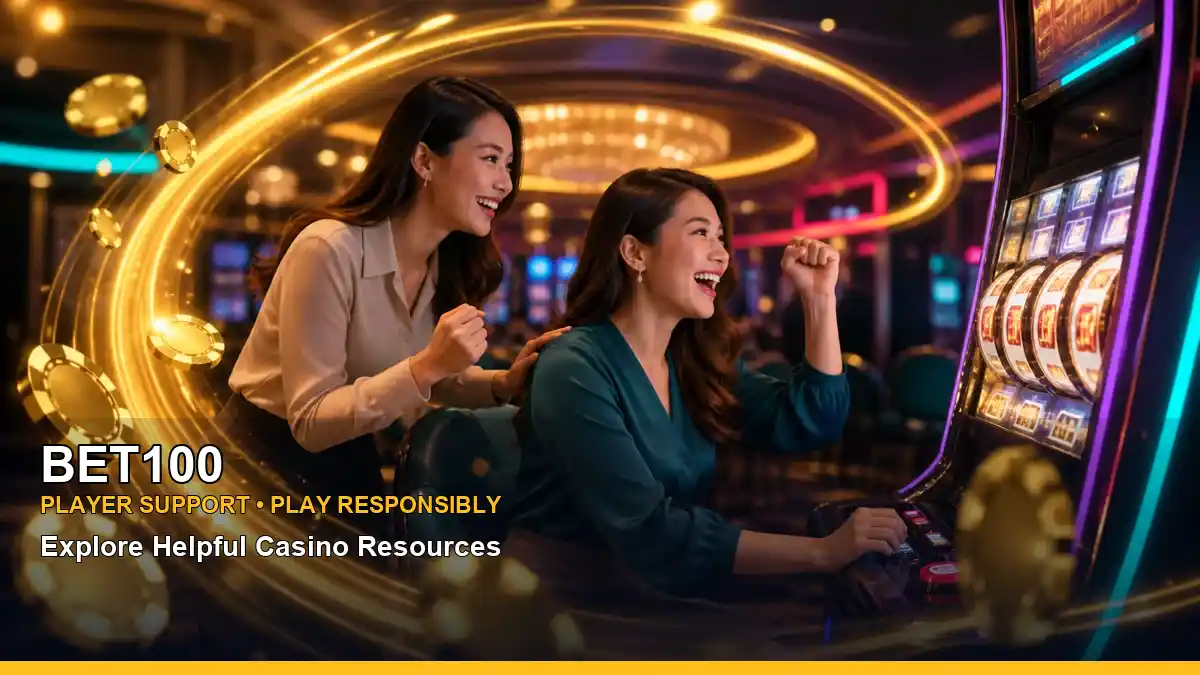BET100 dynamic casino cashback rewards highlighting mobile-friendly casino play